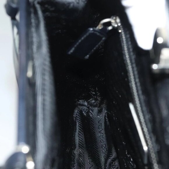 PRADA Shoulder Bag Nylon Black Silver Auth 130183 - Picture 12 of 16